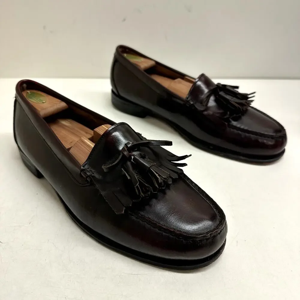 VGUC Vintage Timberland Burgundy Tassel Loafer Kiltie Made in Hampton, NH USA 12